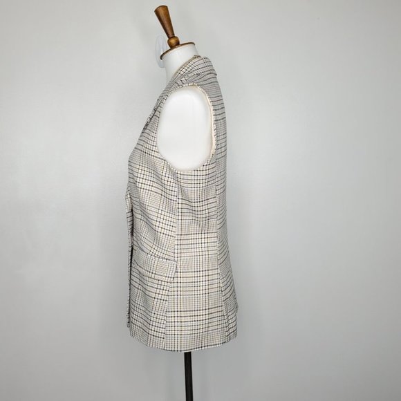 Sanctuary Modern Plaid Lonny Vest Preppy Career Light Academia NEW NWT Size S - Picture 4 of 13